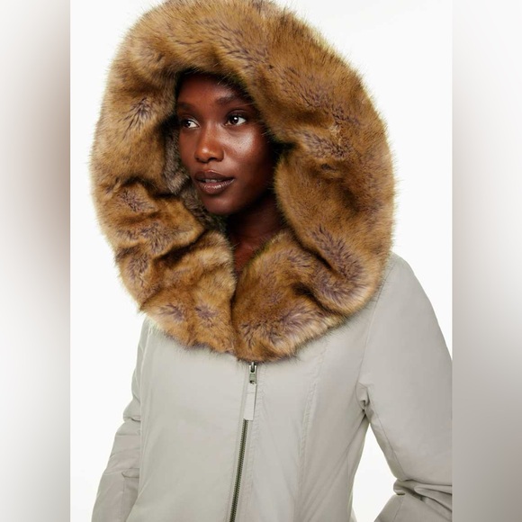 Babaton St. Moritz parka coat in the charcoal grey - Picture 3 of 10